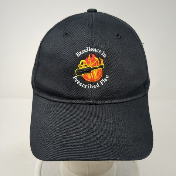 Excellence in Prescribed Fire Baseball Cap Black One Size Adjustable UltraClub - Picture 2 of 9